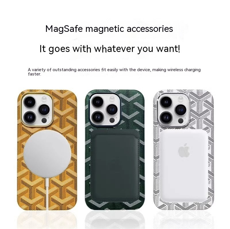 Leather Phone Case Magnetic All-inclusive Drop-resistant Protective Case - Leather Phone Case Magnetic Drop-resistant