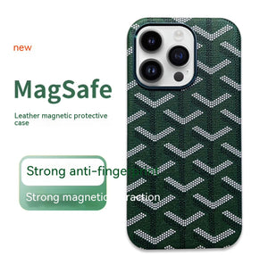 Leather Phone Case with Magnetic Suction for iPhone Models - Drop-resistant Protection leather phone case magnetic