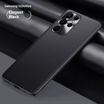 Leather Phone Case with Metal Lens Ring and Pattern for Samsung - leather phone case metal lens ring pattern