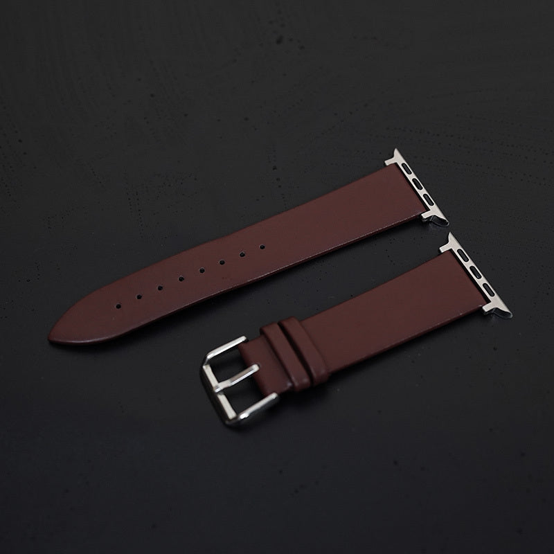 Leather Plain Leather Wrist Strap - Imported Calf Leather Plain Wrist Strap for Watches