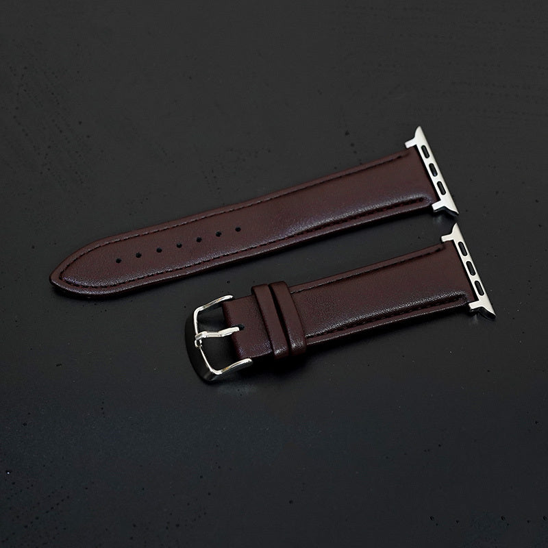 Leather Plain Leather Wrist Strap - Imported Calf Leather Plain Wrist Strap for Watches