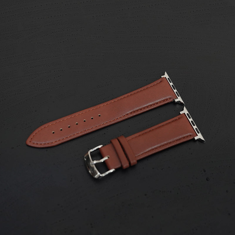 Leather Plain Leather Wrist Strap - Imported Calf Leather Plain Wrist Strap for Watches