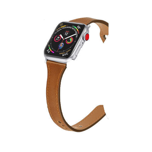 Leather reduced car line watch strap - Leather Reduced Car Line Watch Strap for Apple Watch