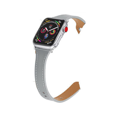 Leather reduced car line watch strap - Leather Reduced Car Line Watch Strap for Apple Watch