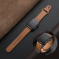 Leather Silicone Button Screw Strap - Leather Silicone Button Strap for Apple Watch Series