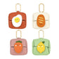 Leather Storage Bag for Food and Sandwiches with Lemon Egg Carrot Design - Teleplus