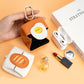 Leather Storage Bag for Food and Sandwiches with Lemon Egg Carrot Design - Teleplus
