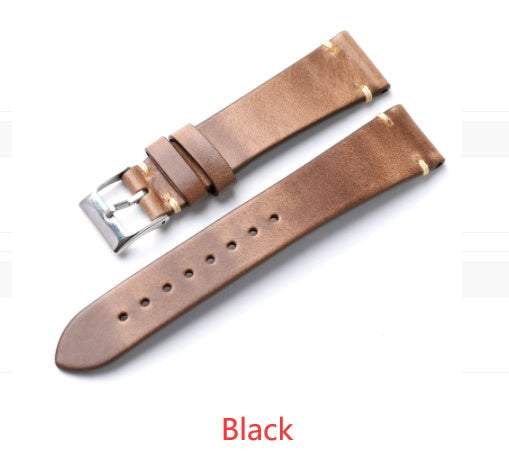 Leather Strap 22MM Original Color Retro Ultra-thin - Leather Strap 22MM Retro Ultra-thin in Original Color