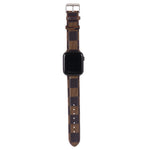 Leather Strap 42MM Printed 38 Leather Bowl - Leather Strap 42MM with Brown and Black Flower Designs