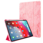 Leather Tablet Case with Pen Slot for iPad Models Non-Apple Compatible - With Stylish Scribbles leather tablet case pen