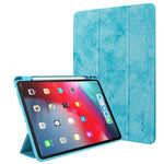 Leather Tablet Case with Pen Slot for iPad Models Non-Apple Compatible - With Stylish Scribbles leather tablet case pen