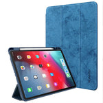 Leather Tablet Case with Pen Slot for iPad Models Non-Apple Compatible - With Stylish Scribbles leather tablet case pen