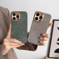 Leather texture phone case compatible with iPhone models in solid colors - Texture Phone Case for Models leather