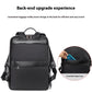 Leather Travel Backpack Cowhide Black Litchi Grain Ergonomic Weave Design