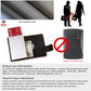 Leather Wallet for Men and Women in Neutral Colors USD CHF Chf - Pop-up RFID Holder Cards That Steal Back! united