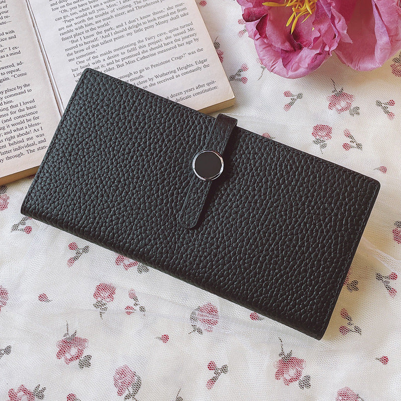 Leather Wallet with Lychee Pattern for Men and Women in the United States - Laugh Luxury Wallets united states chf