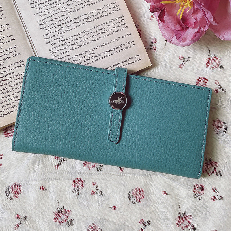 Leather Wallet with Lychee Pattern for Men and Women in the United States - Laugh Luxury Wallets united states chf