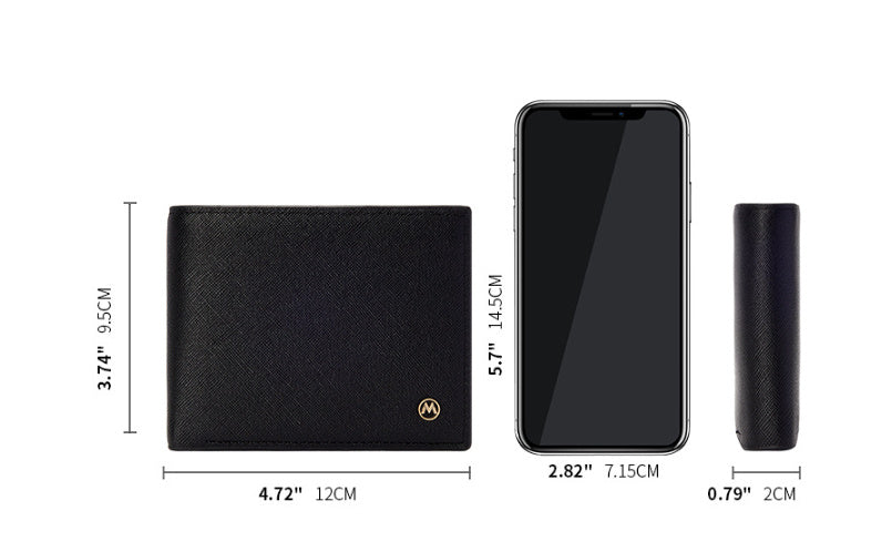 Leather Wallet with Polyester Lining in Dark Blue Black and Brown for United States Markets - Wallets So Fine They’ll