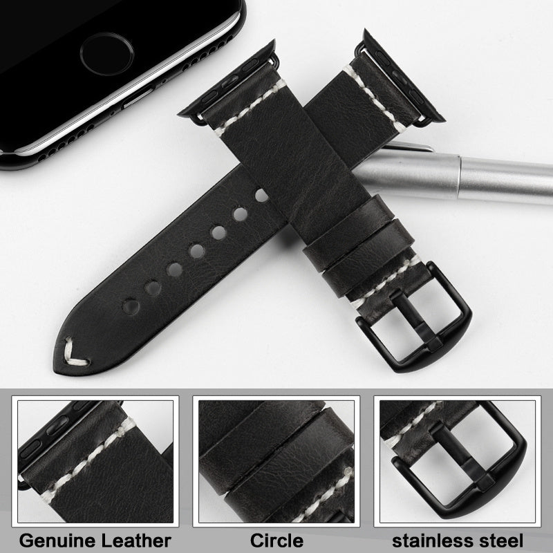 Leather Watch Belt Strap with Stainless Steel Buckle and Adapter - Upgrade Your Style a leather watch belt accessories