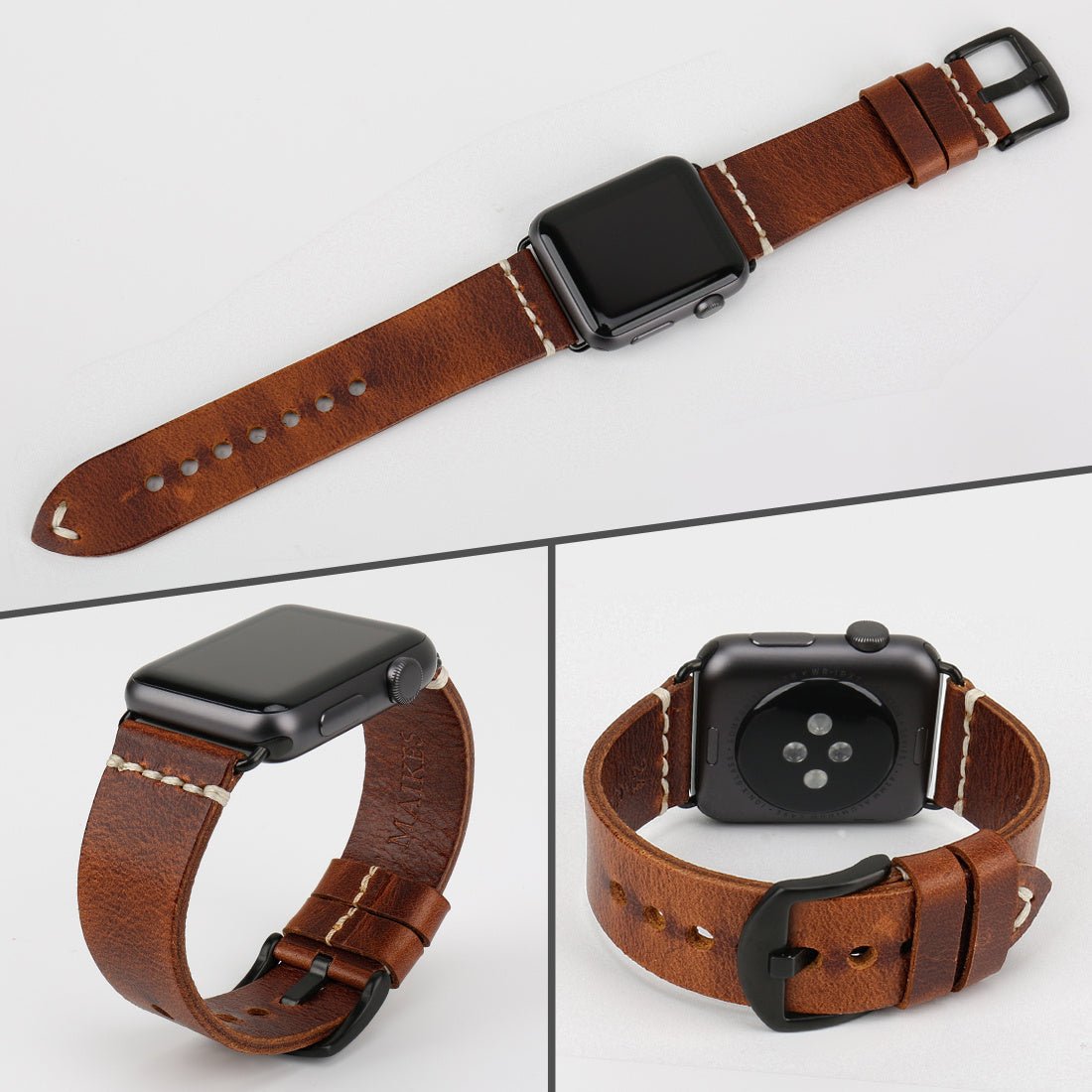 Leather Watch Belt Strap with Stainless Steel Buckle and Adapter - Upgrade Your Style a leather watch belt accessories