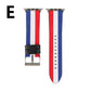 Leather Watch Strap With Flag Pattern - Leather Watch Strap With Flag Pattern for Style