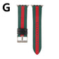 Leather Watch Strap With Flag Pattern - Leather Watch Strap With Flag Pattern for Style