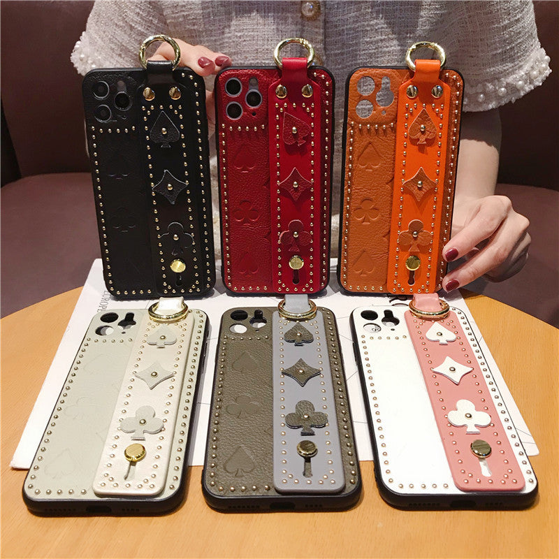Leather Willow Apple Back Cover for iPhone with Floral Handmade Design - Phone Case Models leather willow apple phone
