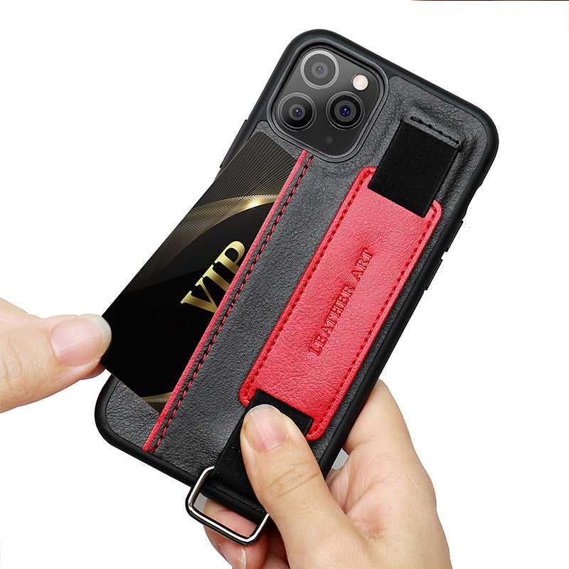 Leather Wristband Phone Case with Multi-Function Stretchable Design - for Convenient Use leather wristband phone case