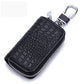 Leather Zipper Car Key Case with Geometric Pattern Embossing - Chic for Style on Wheels leather zipper car key case
