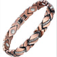 Leaves Diamond Magnet Bracelet Bronze Brushed - Leaves Diamond Magnet Bracelet in Bronze Finish