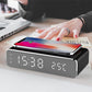 LED Electric Alarm Clock With Wireless Charger Desktop Digital Despertador Thermometer Clock HD Mirror Clock Watch