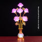 LED Lotus Lantern with Colored Glaze for Buddhist Hall and Floral Decor - Teleplus buddhist hall colored glaze led