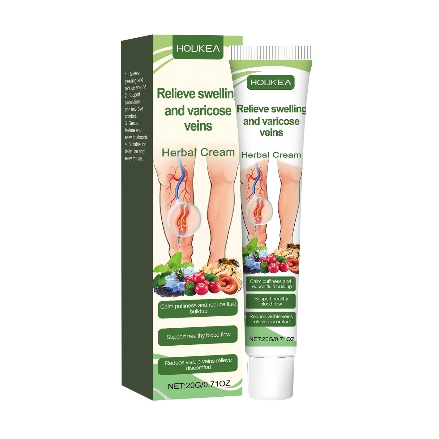 Leg Relief Cream with Tea Tree Oil and Mint for Cooling Soothing - Formula tea tree oil leg relief cream