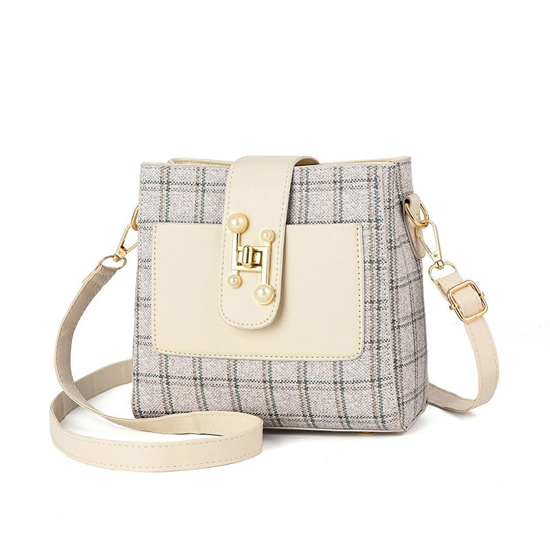 Leisure Bucket Bag with Crossbody Fashion Design in Polyester PU - Teleplus crossbody fashion leisure bucket bag