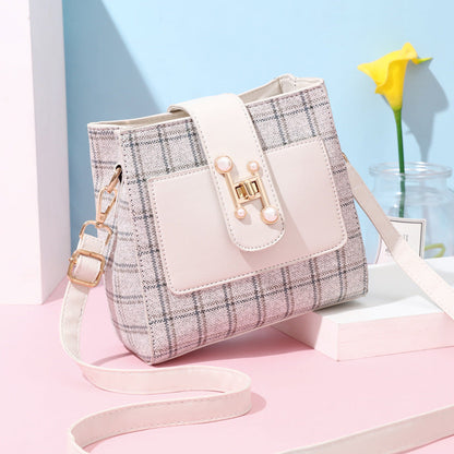 Leisure Bucket Bag with Crossbody Fashion Design in Polyester PU - Teleplus crossbody fashion leisure bucket bag