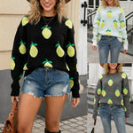 Lemon Streetwear Pullover Sweatshirt Unisex Long Sleeve Polyester S-XL - Teleplus