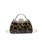 Leopard Print Fashion Retro Crossbody Bag in Black Yellow Brown PU Material - leopard print fashion retro crossbody bag