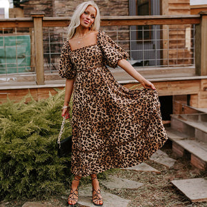 Leopard Print High Waist A-Line Skirt for Street Fashion - Teleplus high waist