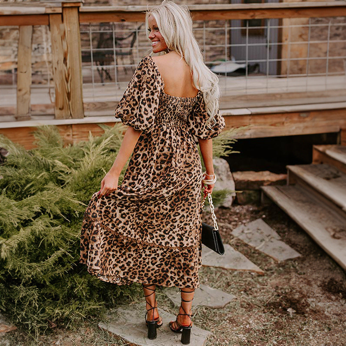 Leopard Print High Waist A-Line Skirt for Street Fashion - Teleplus high waist