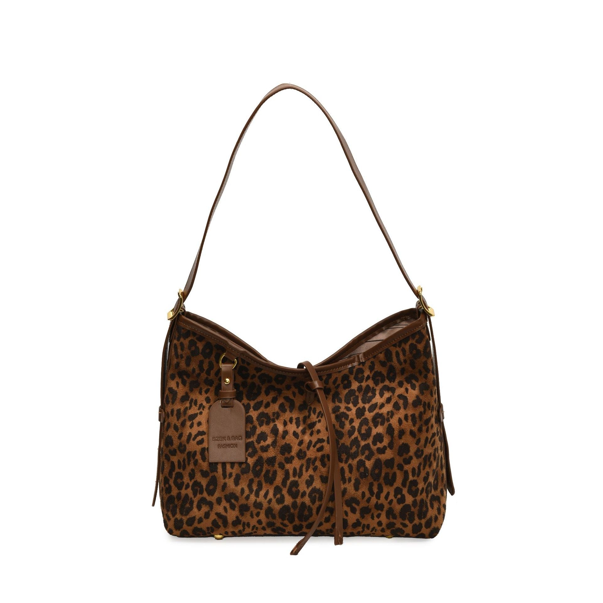 Leopard Print Large Capacity Shoulder Messenger Bag for Daily - Teleplus leopard print large capacity shoulder