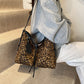 Leopard Print Large Capacity Shoulder Messenger Bag for Daily - Teleplus leopard print large capacity shoulder