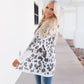 Leopard Print Polar Fleece Pocket Cardigan Loose Fit Streetwear Women’s Sweater - for Women Teleplus