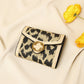 Leopard Print Polyester Lining Feminine Medium Suitcase for United States Travel - Wallet The Purr-fect Clutch Her