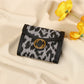 Leopard Print Polyester Lining Feminine Medium Suitcase for United States Travel - Wallet The Purr-fect Clutch Her