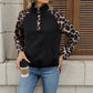 Leopard Print Pullover Sweatshirt Women’s Long Sleeve Streetwear Polyester - for Women by Teleplus