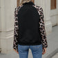 Leopard Print Pullover Sweatshirt Women’s Long Sleeve Streetwear Polyester - for Women by Teleplus
