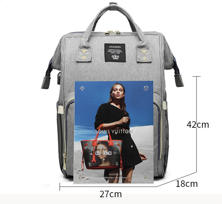 LEQUEEN Multifunctional Large Capacity Mummy Bag - Mummy Bag Magic for Stylish Super Moms on the Go