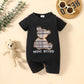 Letter Embroidery Cute Baby Onesie - Cute Baby Onesie with Letter Embroidery for Littles