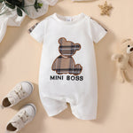 Letter Embroidery Cute Baby Onesie - Cute Baby Onesie with Letter Embroidery for Littles