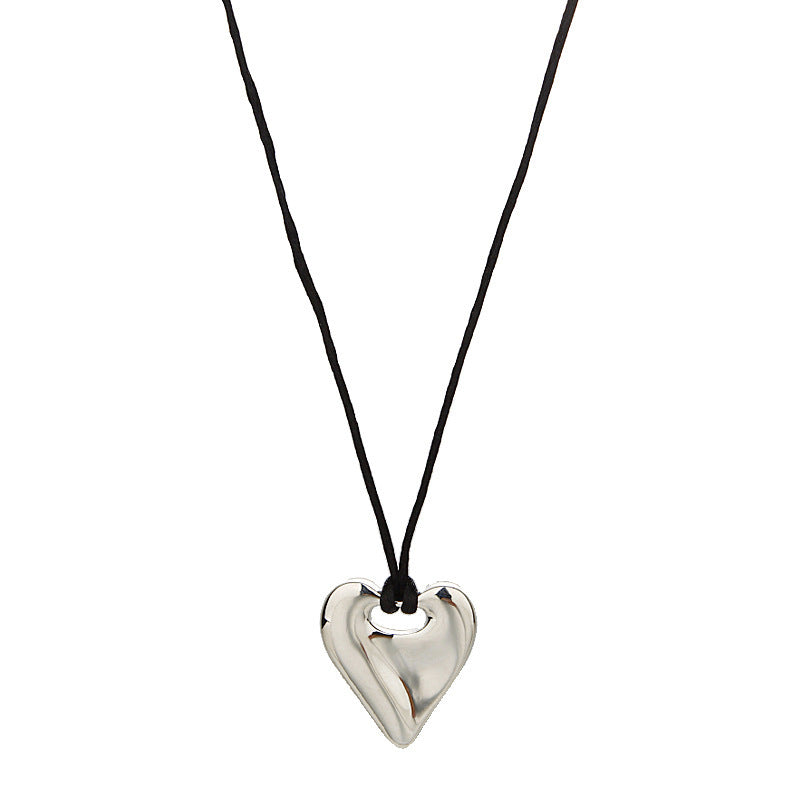 Letter Hollowed Heart Shape Necklace Design - Heart Shape Necklace That Letters Love in Style